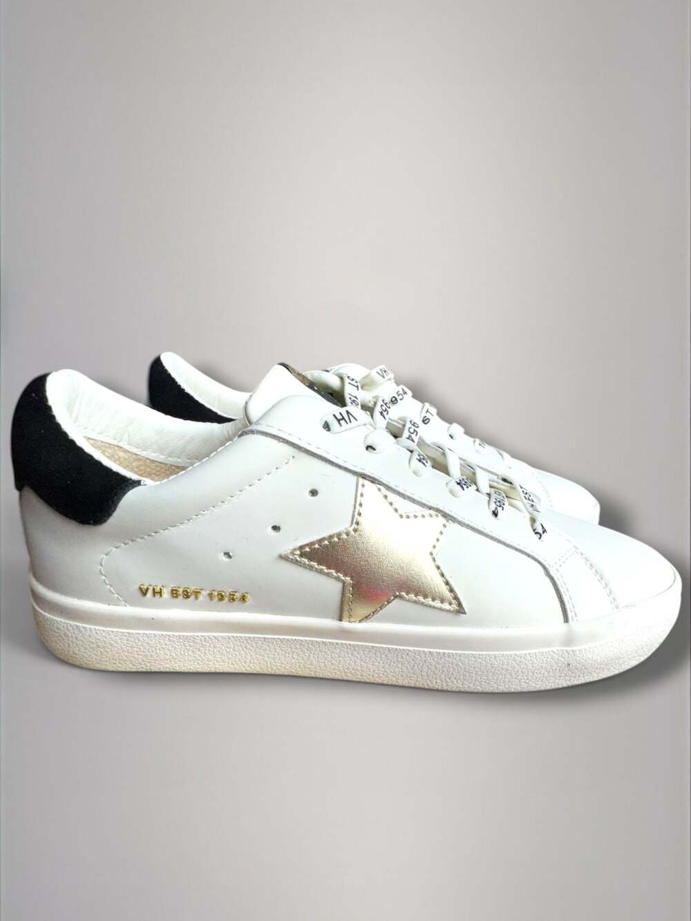 Vintage Havana Women's Grande White Gold Black Star Sneakers